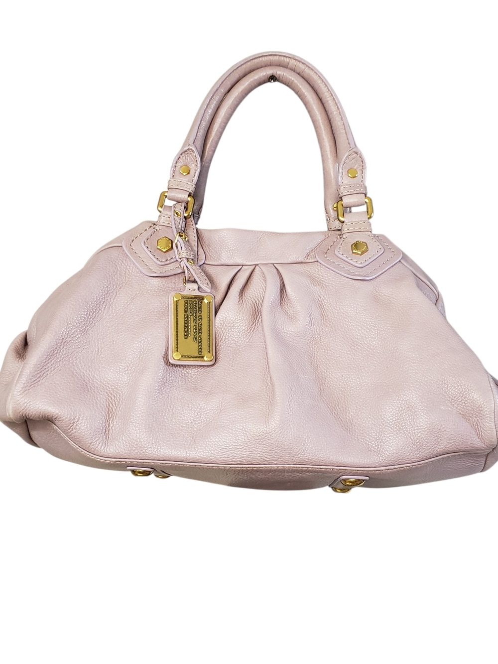 Marc by Marc Jacobs Blush Pink Leather Shoulder Bag with Gold Hardware